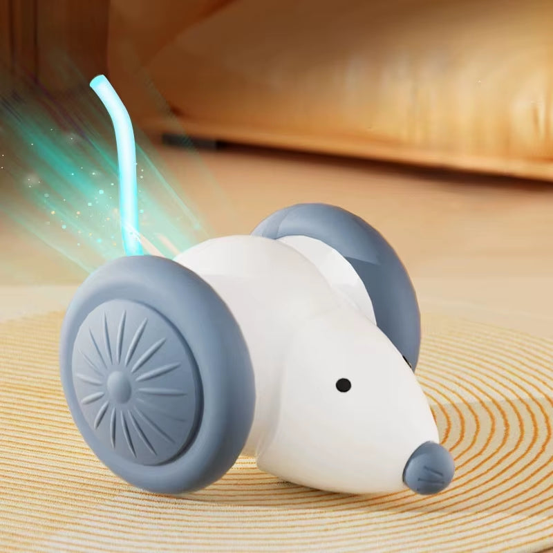 Pet Toys Interactive Cat Toy Electric Mouse Car - Mute Automatic Teaser with Intelligent Obstacle Avoidance Pet Toys