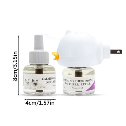 Pheromone Diffuser for Cats Cat Pheromone Plug-In Relaxants Start Kit 30-Day Refill Calming Spray for Calm Relaxing Home Indoor