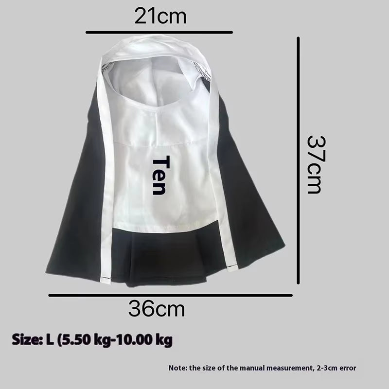 Cat Puppy Pet Nun Cloak Soft Role Play Pet Cat Halloween Costumes Black/White Breathable Cat Cosplay Costume Sets Cosplay Dress