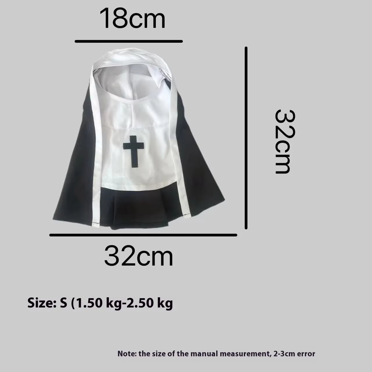 Cat Puppy Pet Nun Cloak Soft Role Play Pet Cat Halloween Costumes Black/White Breathable Cat Cosplay Costume Sets Cosplay Dress