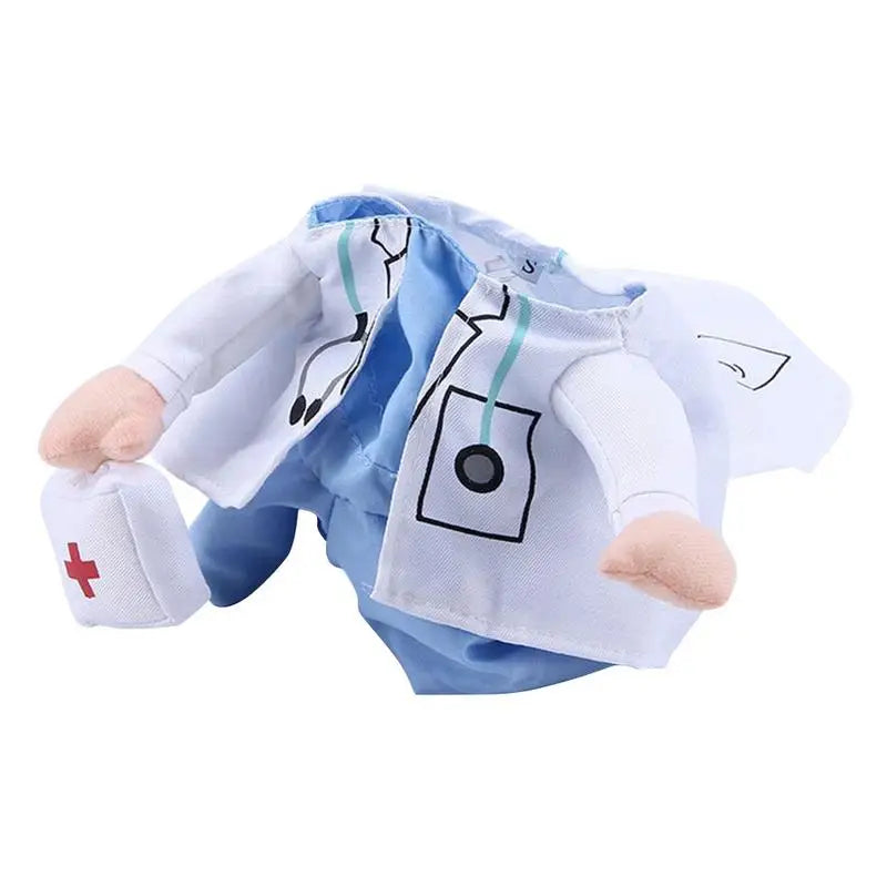 Pet Halloween Costume Dog Cat Doctor Costume Pet Doctor Clothing White Funny Cosplay Outfit Uniform