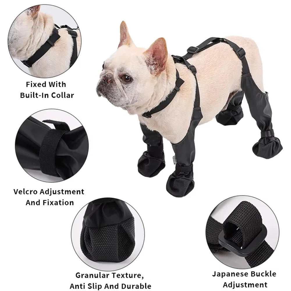 Waterproof Dog Boots Outdoor Shoe Accessory for Corgi Poodle Bulldog Frenchie - Galosh Dog Booties for Pet Safety and Comfort