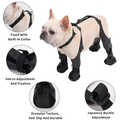 Waterproof Dog Boots Outdoor Shoe Accessory for Corgi Poodle Bulldog Frenchie - Galosh Dog Booties for Pet Safety and Comfort