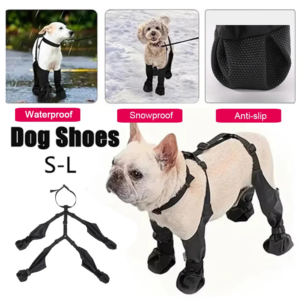 Waterproof Dog Boots Outdoor Shoe Accessory for Corgi Poodle Bulldog Frenchie - Galosh Dog Booties for Pet Safety and Comfort