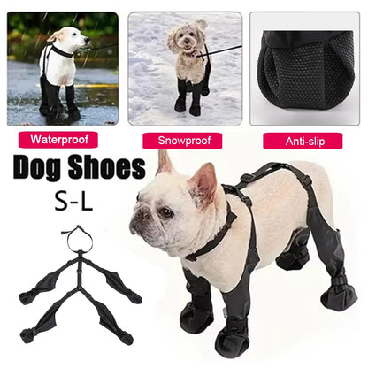 Waterproof Dog Boots Outdoor Shoe Accessory for Corgi Poodle Bulldog Frenchie - Galosh Dog Booties for Pet Safety and Comfort