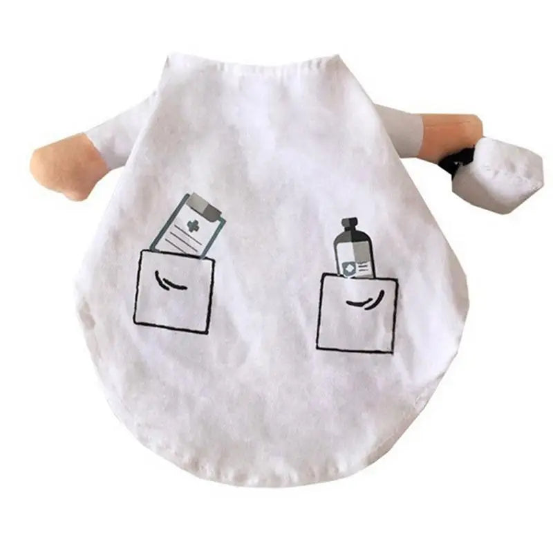 Pet Halloween Costume Dog Cat Doctor Costume Pet Doctor Clothing White Funny Cosplay Outfit Uniform