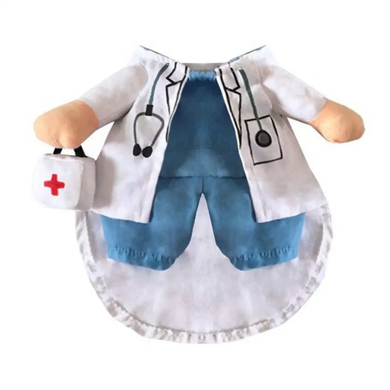 Pet Halloween Costume Dog Cat Doctor Costume Pet Doctor Clothing White Funny Cosplay Outfit Uniform