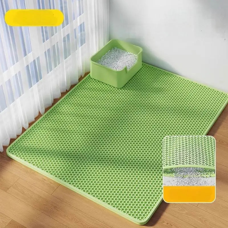 Double Layer Cat Litter Pad Pet Supplies Green