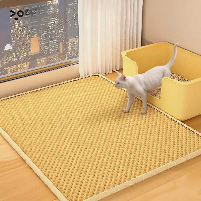 Double Layer Cat Litter Pad, Pet Supplies Yellow Functioning View