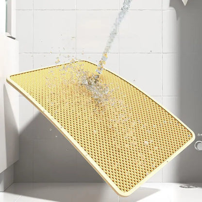 Double Layer Cat Litter Pad Pet Supplies, Yellow Waterproof