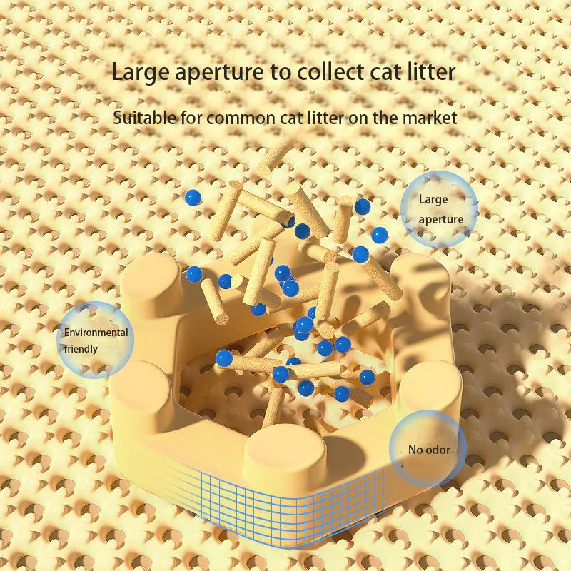Double Layer Cat Litter Pad Pet Supplies Yellow Microzoom
