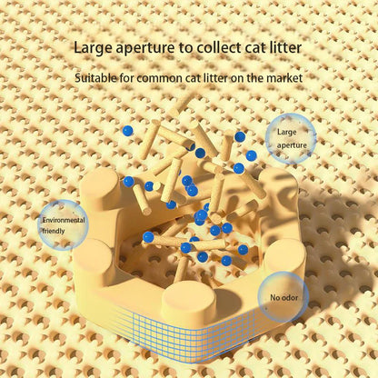 Double Layer Cat Litter Pad Pet Supplies Yellow Microzoom