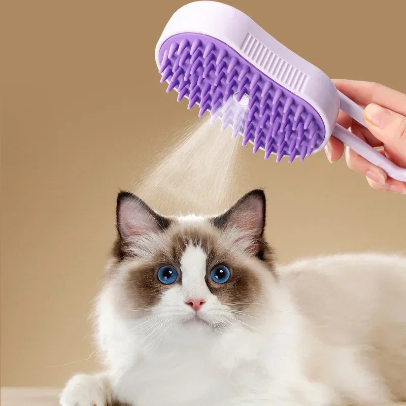 Electric Steamy Brush for Cat and Dog, Cat Supplies, Cat Brush, Pet SuppliesPet Grooming Tool, Shedding Combs, 3 in 1