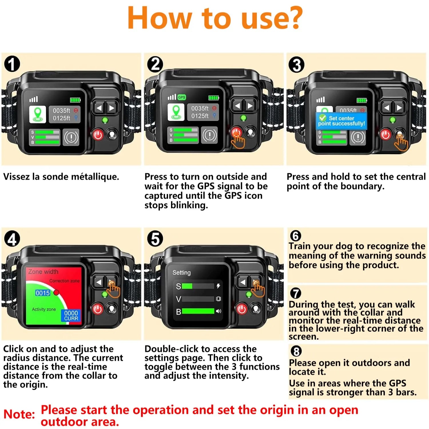 GPS Wireless Dog Fencing System 