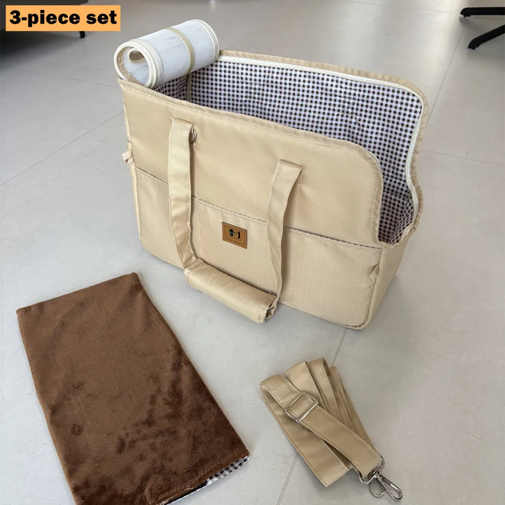 Portable Petcat Shoulderhandbag Petdog Carrier Bag Car Seat Nonslip Dog Carriers Safe Pet Products Cat Carrier Small Dog Handbag